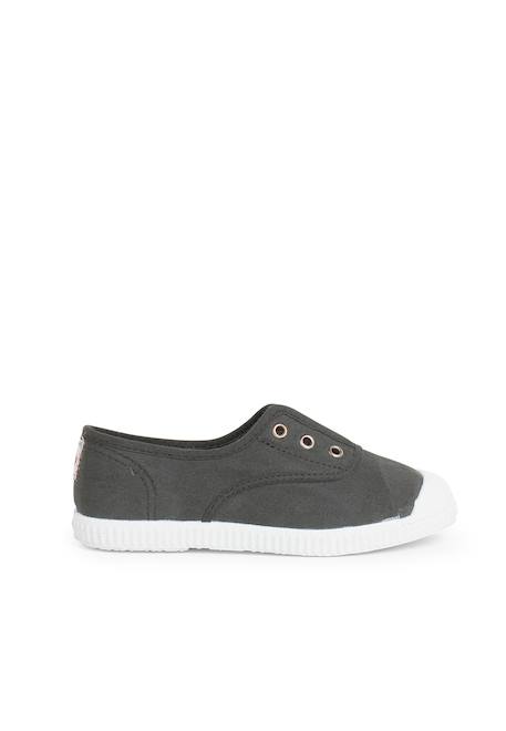 Tennis en toile avec bout caoutchouc sans lacets Aigue-marine+Anthracite+Blanc+Bleu+Bleu marine+Bleu navy+Gris+Jaune citron+Lavande pastel+Noir+Rouge+Sable+Vert fougère 6 - vertbaudet enfant 