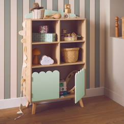 Chambre et rangement-Rangement-Bibliothèque, étagère-Bibliothèque enfant, 2 portes et 4 étagères