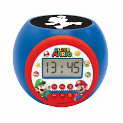 -Réveil projecteur super mario avec Fonction Alarme, veilleuse avec minuterie