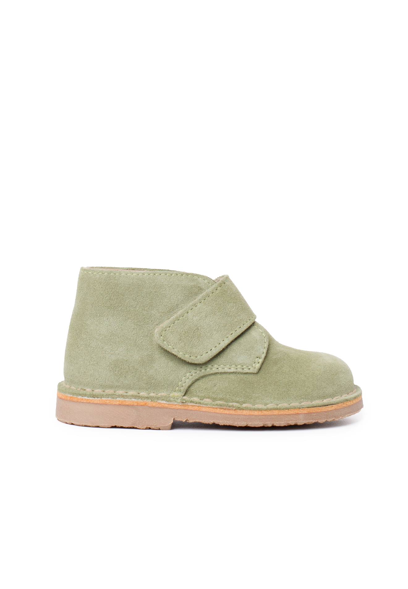 Bottines Chukka En Cuir Suédé À Scratch Vert Pastel