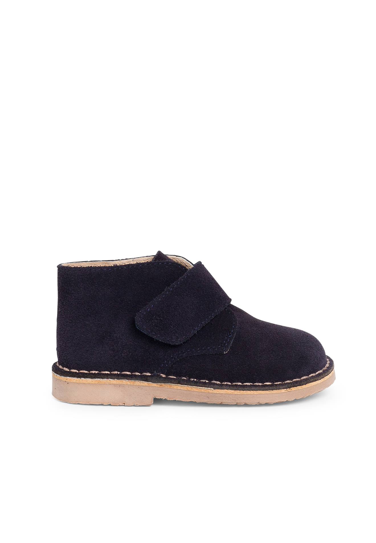 Bottines Chukka En Cuir Suédé À Scratch Bleu Marine
