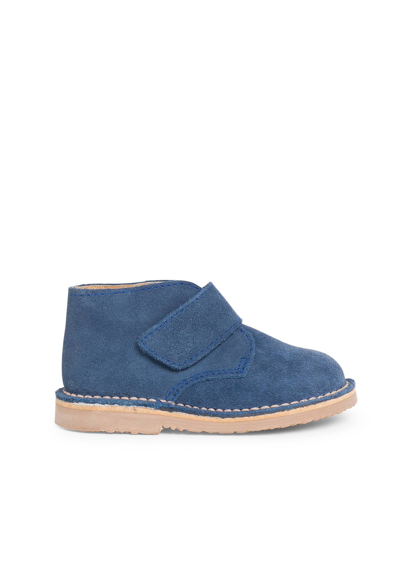 Bottines Chukka En Cuir Suédé À Scratch Bleu Moyen