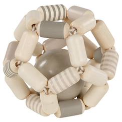 Jouet-Hochet balle flexible gris blanc