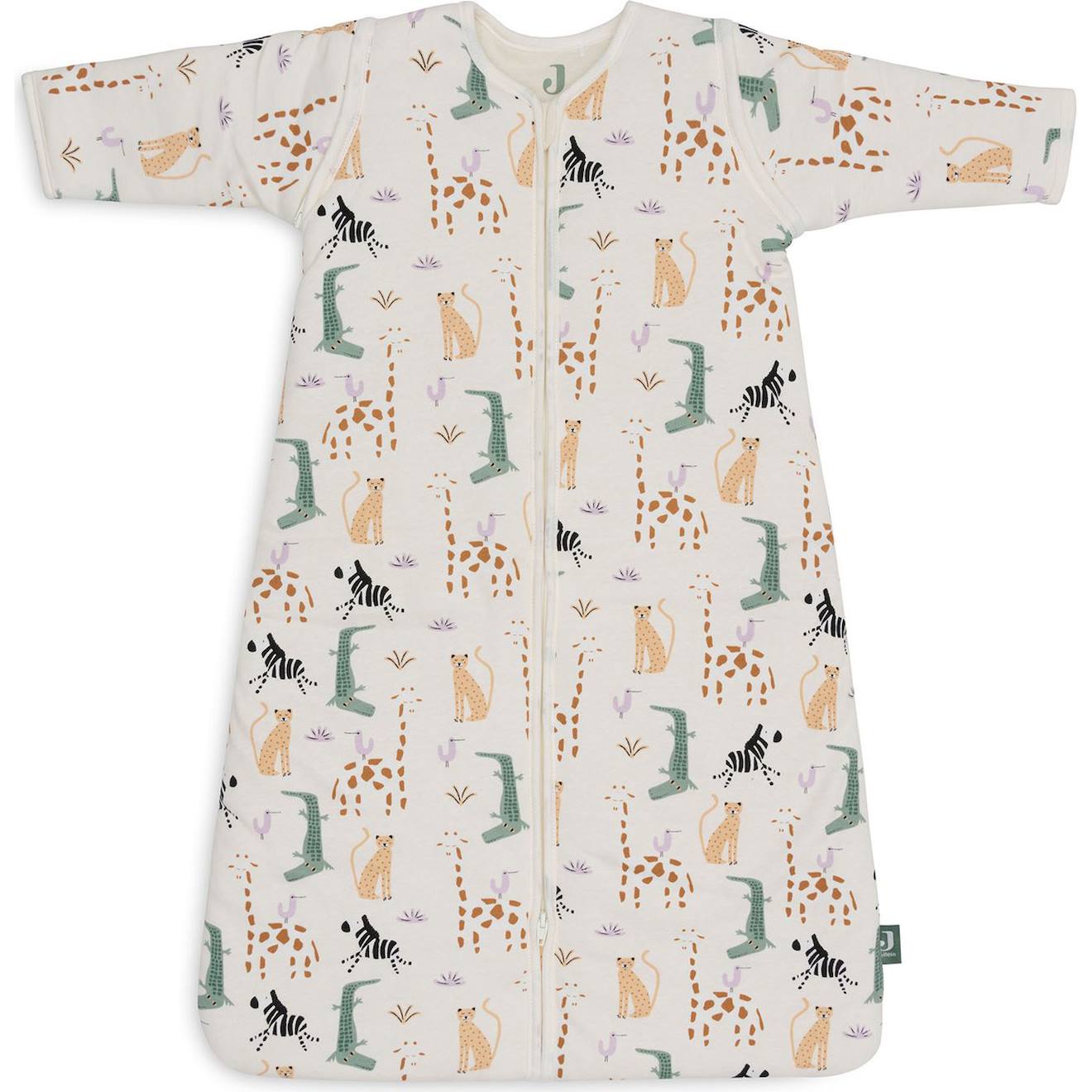 Gigoteuse chaude à manches amovibles beige, orange, vert