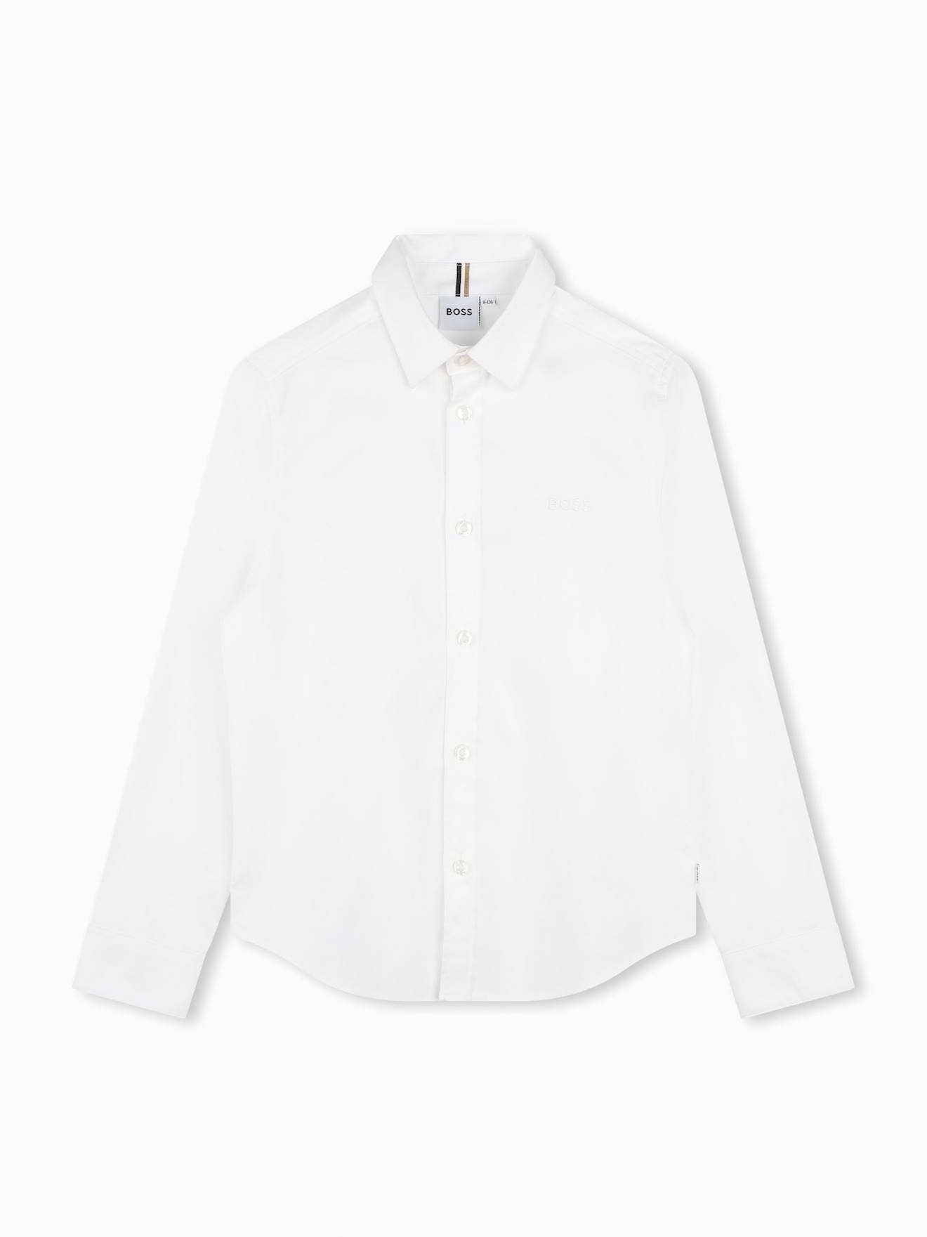 Chemise Coupe Droite Blanc