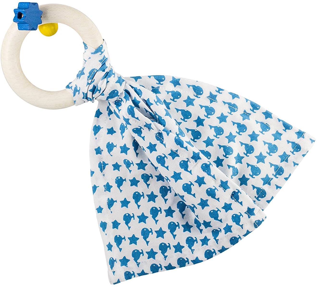 Hochet Doudou Bib0+ Bleu Bleu