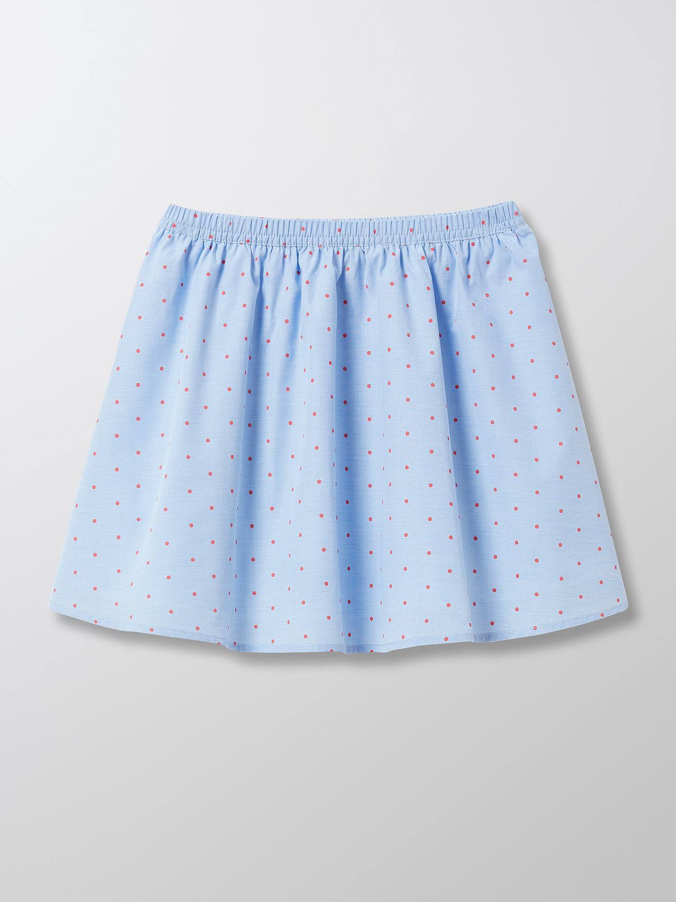 Jupe Ample Bleu Moyen Uni