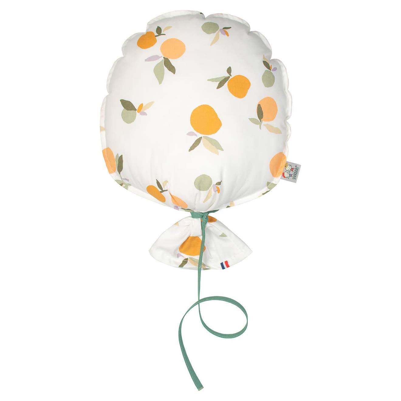 Ballon Mural Décoratif En Coton Imprimé 38cm Clem, Orange, Vert