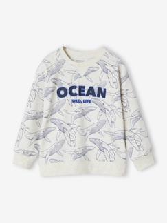 Tee-shirt garçon effet sweat imprimé   - vertbaudet enfant