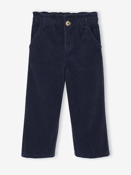 Pantalon fille large imprimé vanille