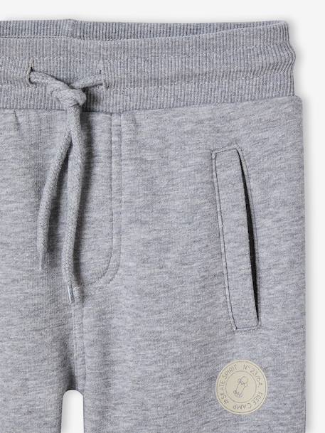 Pantalon jogging garçon en molleton bleu moyen+gris+gris moyen chiné+marine chiné+noir+noir chiné+ocre+vert sapin 6 - vertbaudet enfant 