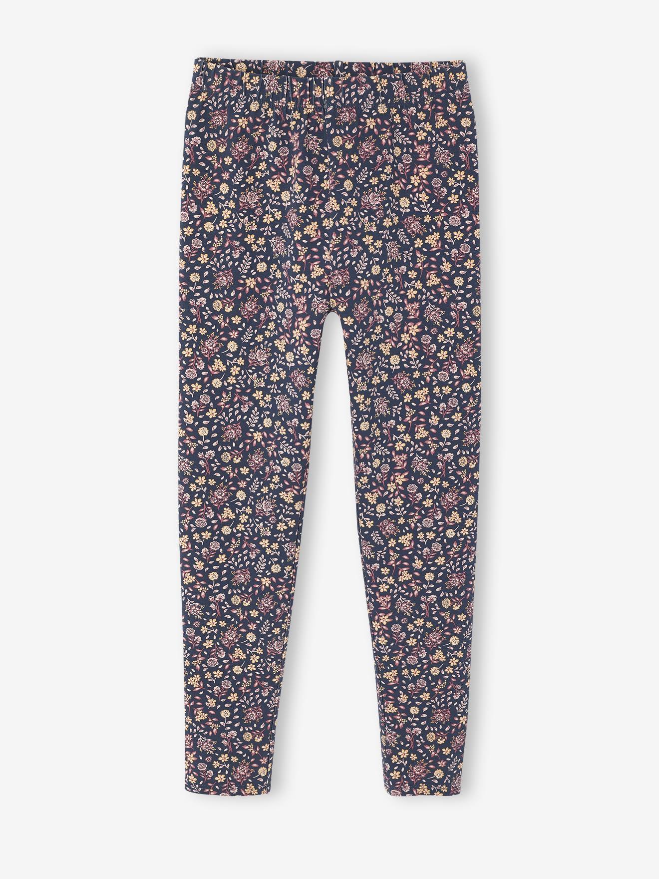 Legging fille imprimé rose imprimé