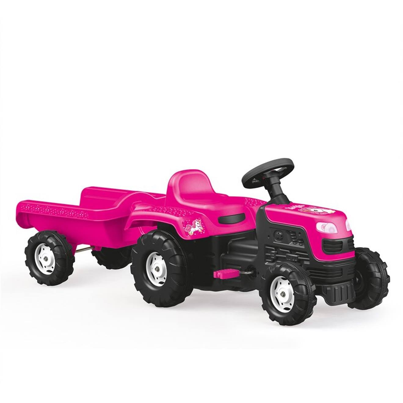 Tracteur À Pédales Licorne Rose
