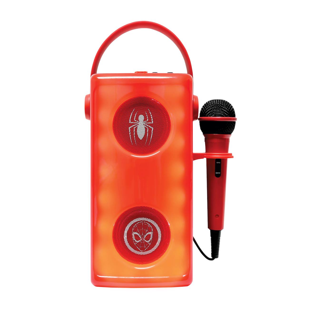 Enceinte Bluetooth Lumineuse Avec Micro Spiderman - Effets Lumineux Multicolores, Batterie Rechargeable Multicolore