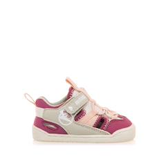 Chaussures-Chaussures bébé 17-26-Sandales filles textile fermeture adhésive barefoot
