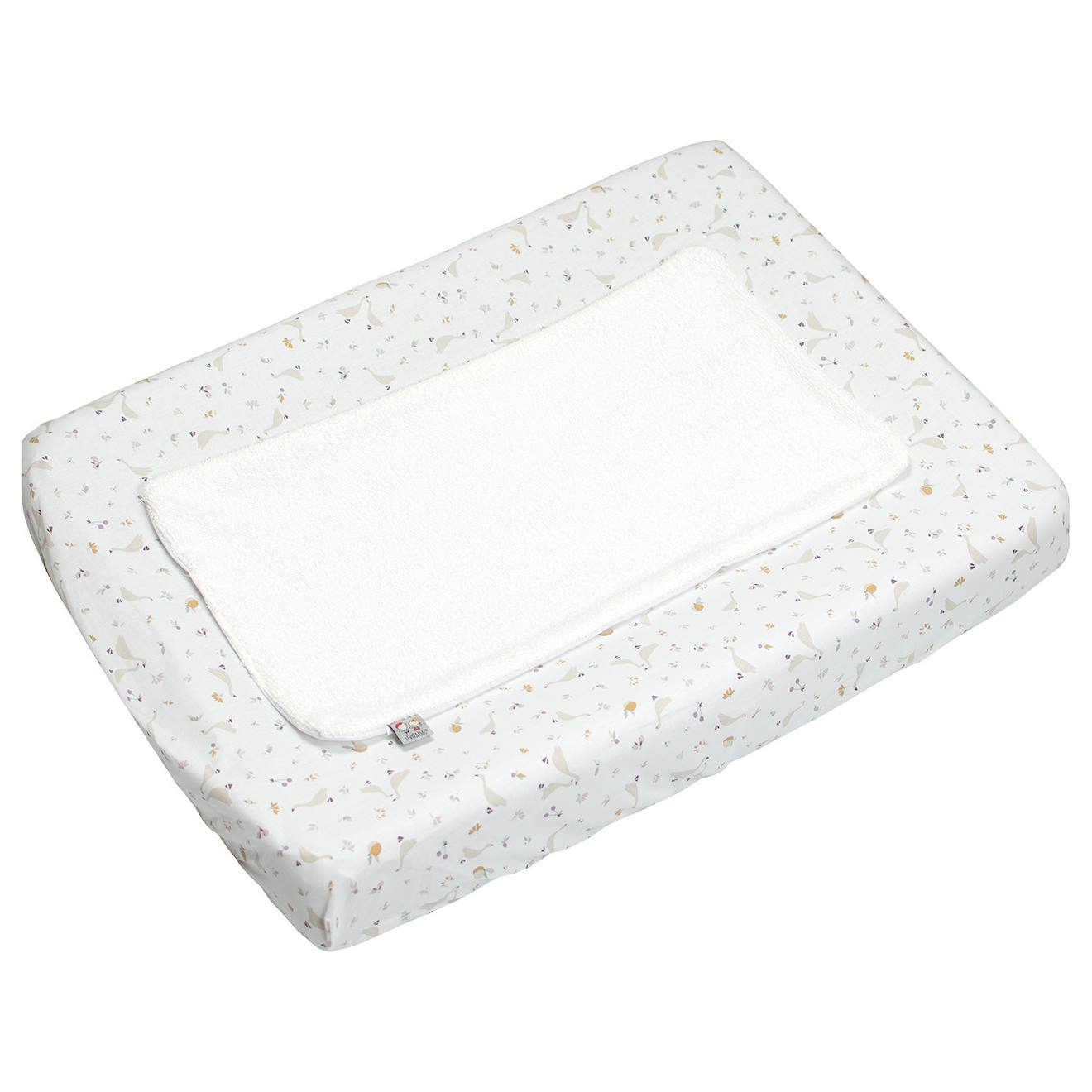 Set Housse De Matelas À Langer Et Tapis De Change Sidonia, Beige, Écru, Blanc