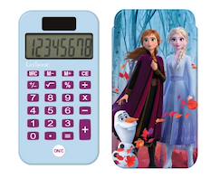 Jouet-Calculatrice de Poche Reine des neiges avec Couvercle de Protection, Fonctions Classiques et évoluées, à Piles et Solaire