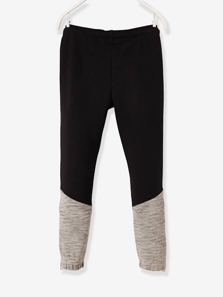 Pantalon de sport garçon en matière technique détails fluo Noir 2 - vertbaudet enfant 