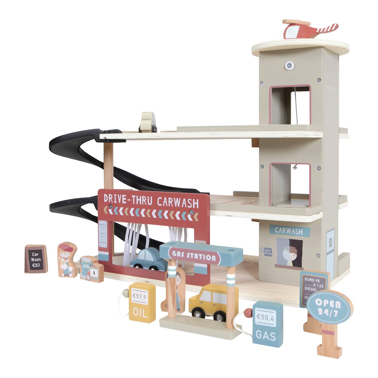 Garage Et Station De Lavage En Bois Beige