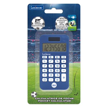 Calculatrice de Poche Football avec Couvercle de Protection, Fonctions Classiques et évoluées, à Piles et Solaire Bleu 6 - vertbaudet enfant 