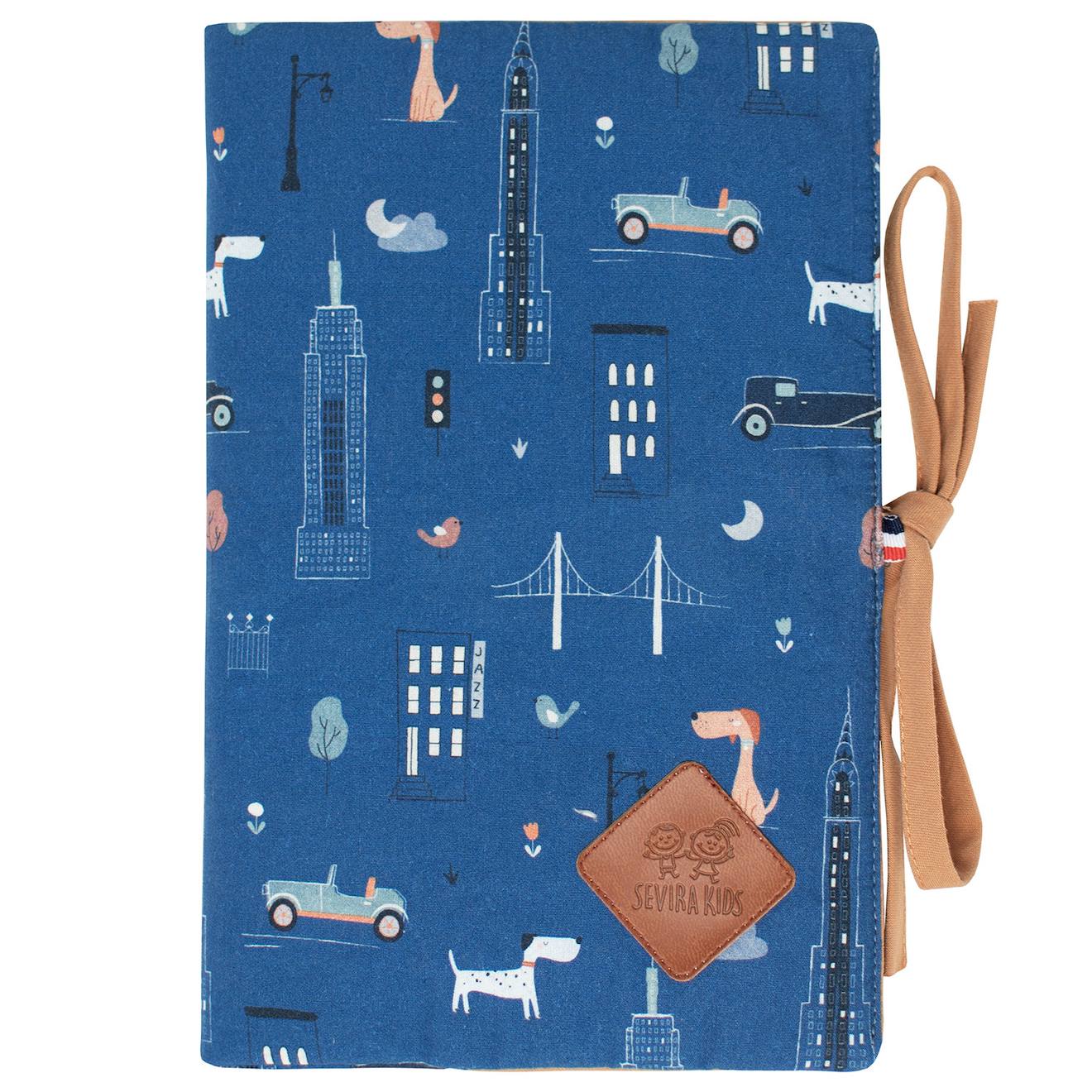 Protège Carnet De Santé New York New York, Bleu Jeans