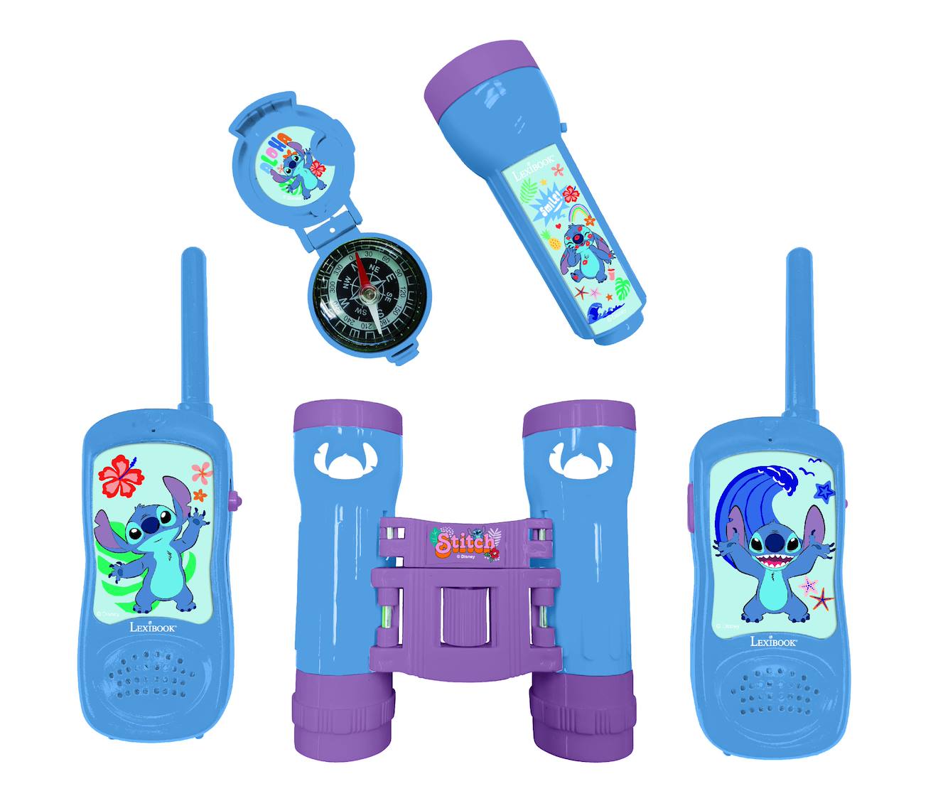 Kit D’aventurier Avec Talkies-walkies Stitch - Jumelles, Boussole, Lampe Torche Multicolore