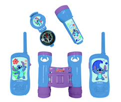 Jouet-Kit d’aventurier avec talkies-walkies Stitch - jumelles, boussole, lampe torche