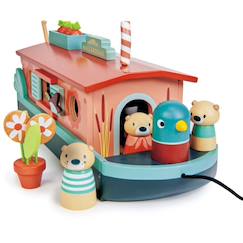 Jouet-Péniche famille loutre