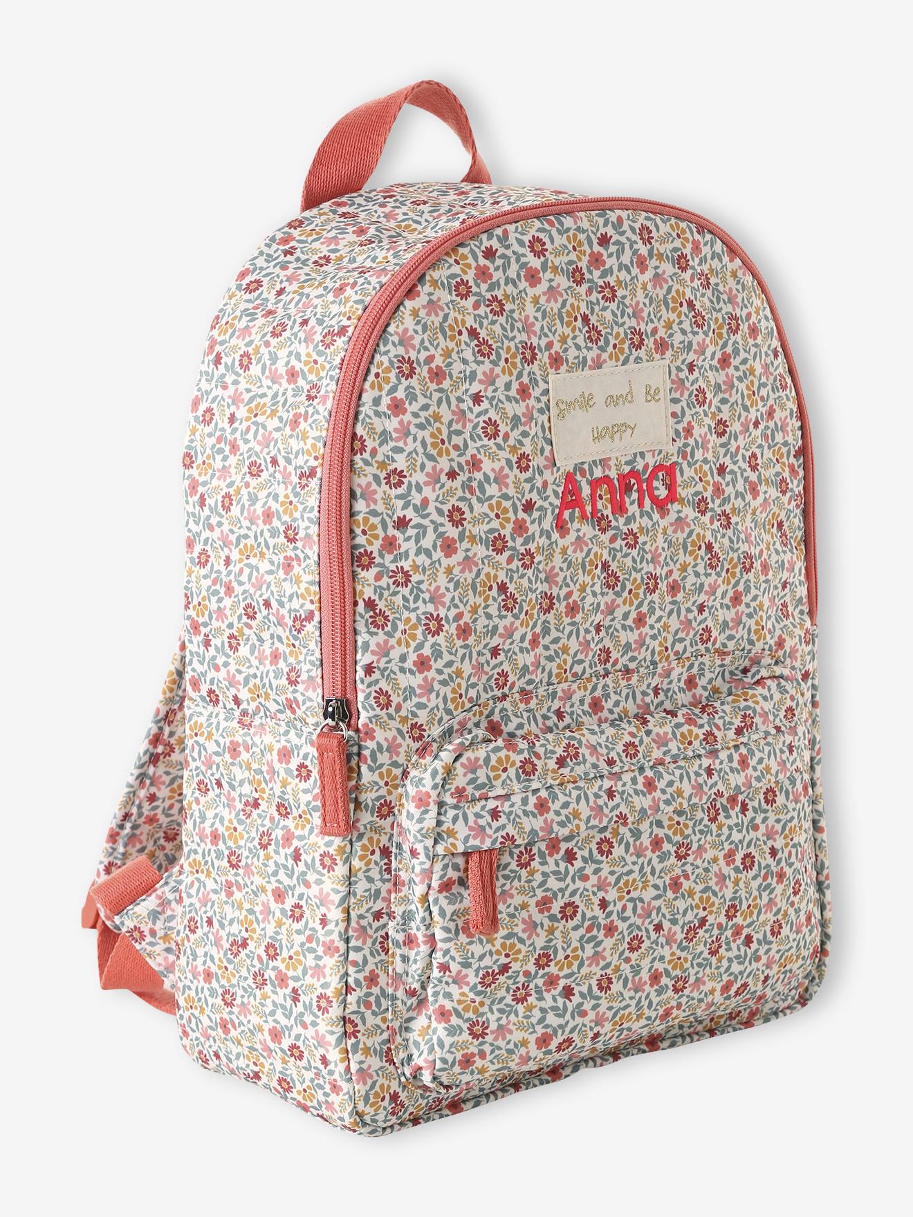 Sac à dos BERGAMOTTE fille personnalisable rose poudré