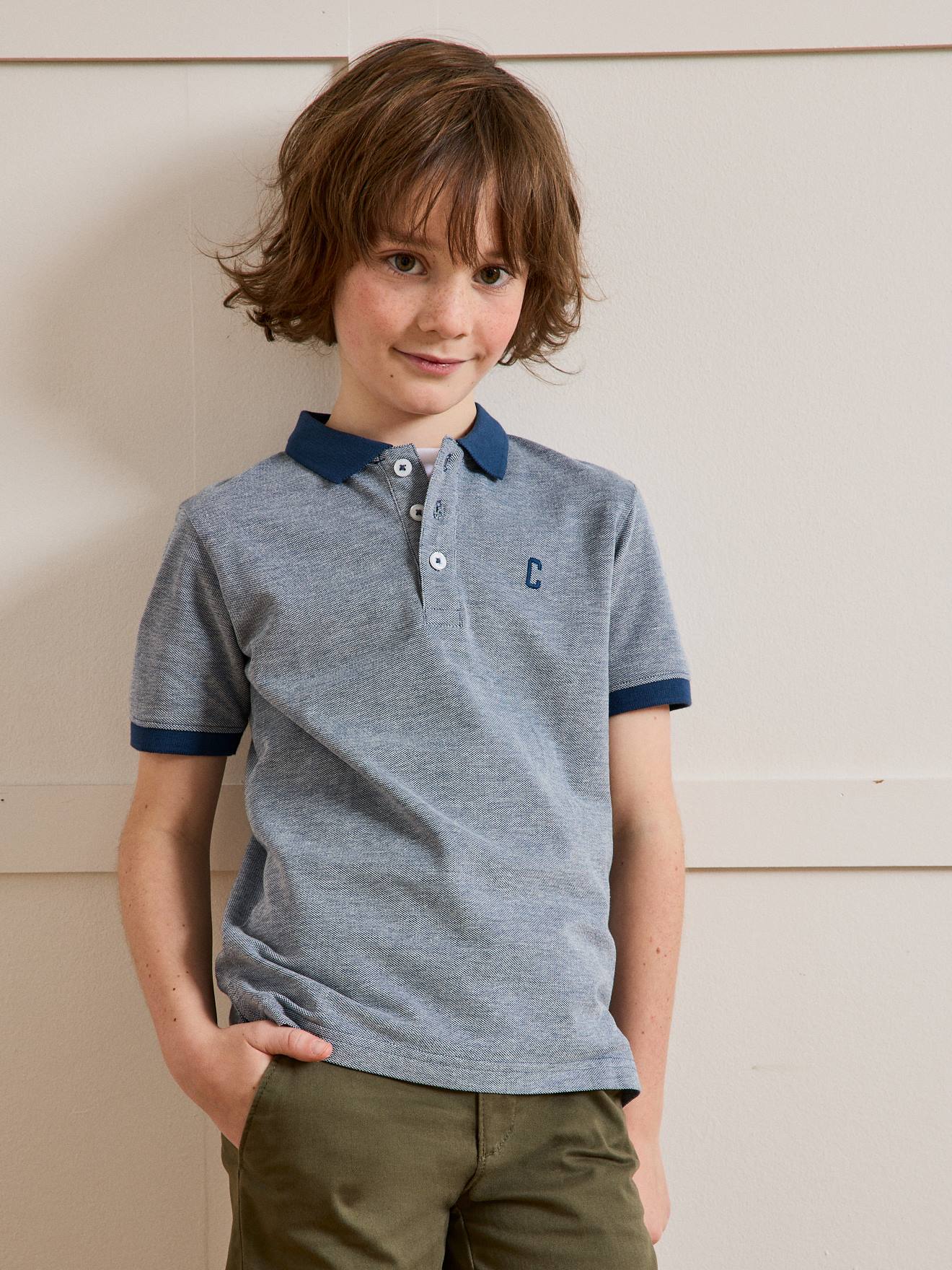 Polo Garçon - Coton Bio Cyrillus Marine