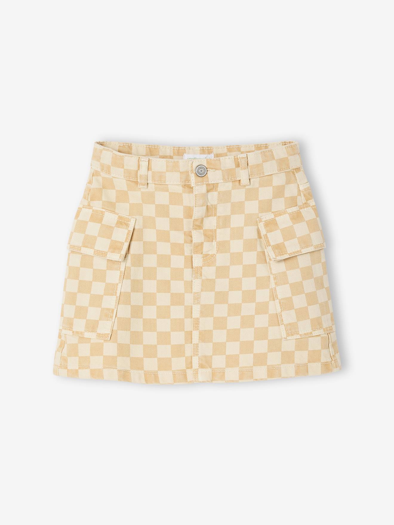 Jupe fille carreaux carreaux jaune 15 €