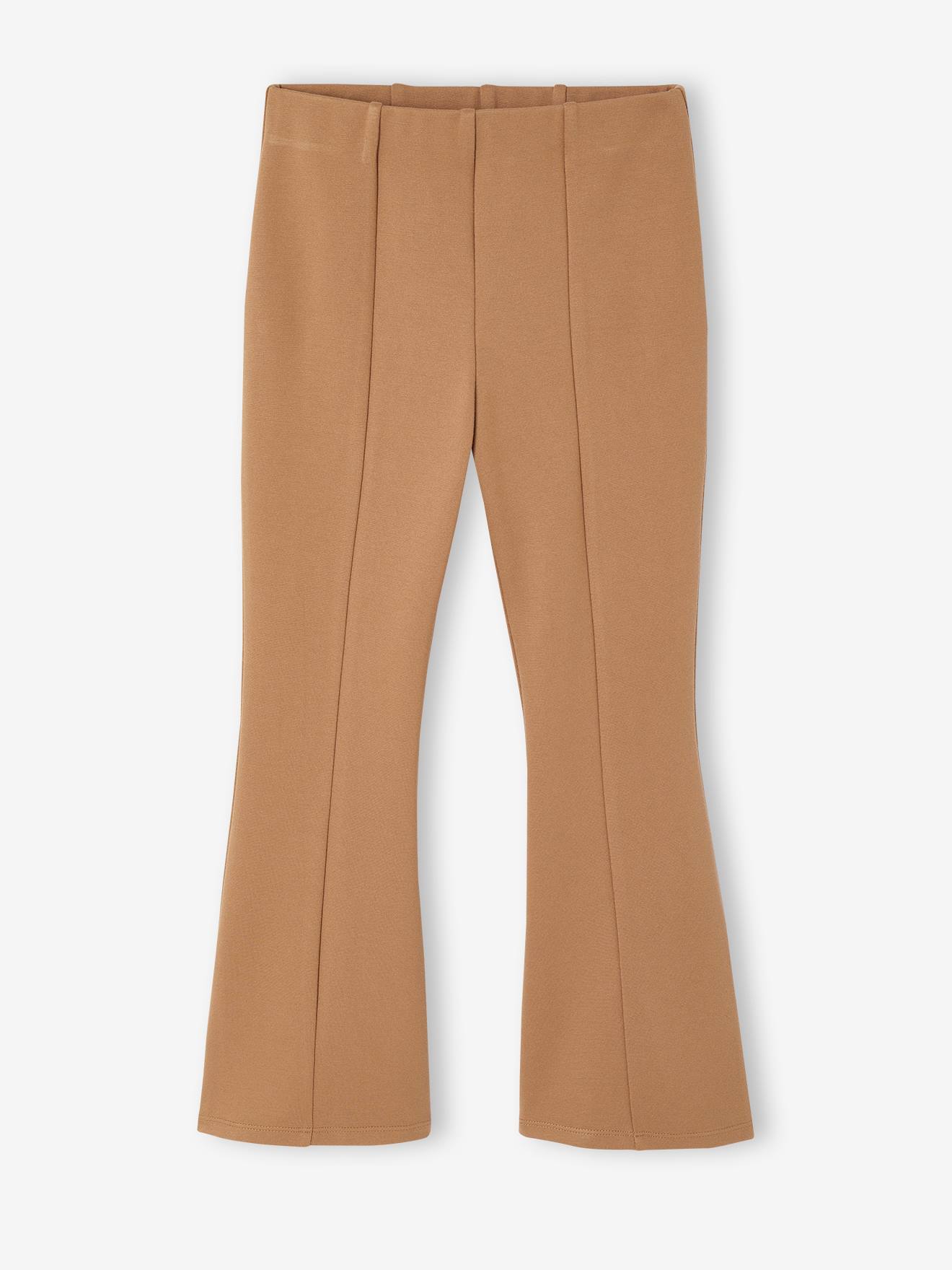 Legging fille flare camel