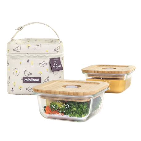 Hermétiques et sac isotherme ecosquare Blanc 2 - vertbaudet enfant 
