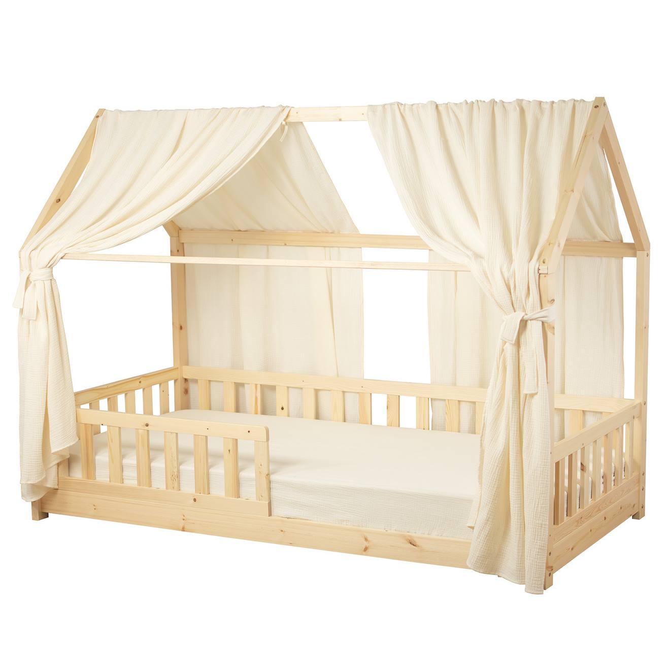 Ciel De Lit Cabane En Gaze De Coton Duo 330 Cm Écru