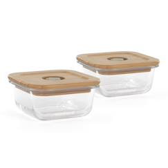 Puériculture-Hermétiques en verre 210ml set 2 ecosquare frog