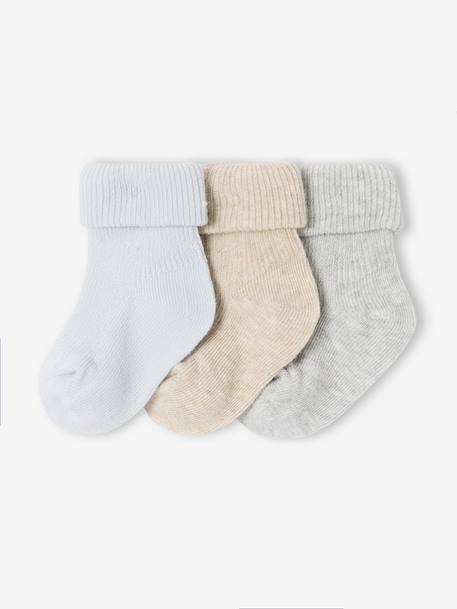 Bébé-Chaussettes, Collants-Lot de 3 paires de chaussettes bébé unies