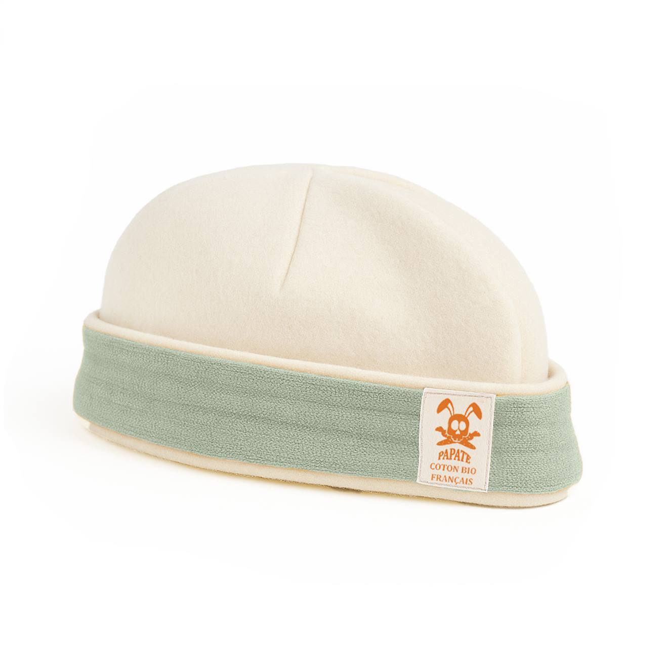 Bonnet De Naissance En Coton Bio Vert