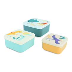Puériculture-Repas-Vaisselle, coffret repas-Sanckbox-3 boîtes à  lunch jurassique