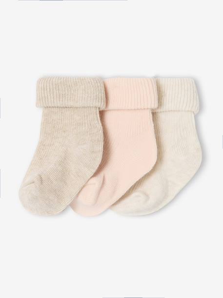 Vertbaudet - Lot de 3 paires de chaussettes bébé unies assorties