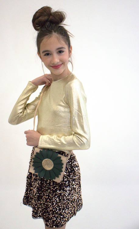Sac bandoulière flora marguerite Bleu+Kaki & beige+Rose & gris 5 - vertbaudet enfant 