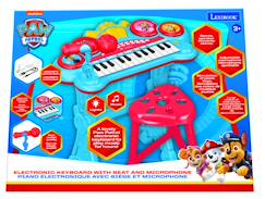 Jouet-Activités artistiques et musicales-Clavier électronique Pat’patrouille avec siège et micro, lecteur MP3