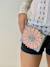 Sac bandoulière flora marguerite Bleu+Kaki & beige+Rose & gris 9 - vertbaudet enfant 