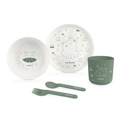 Puériculture-Repas-Vaisselle, coffret repas-Coffret repas-Vaisselle enfant en matériau bio Grenouille