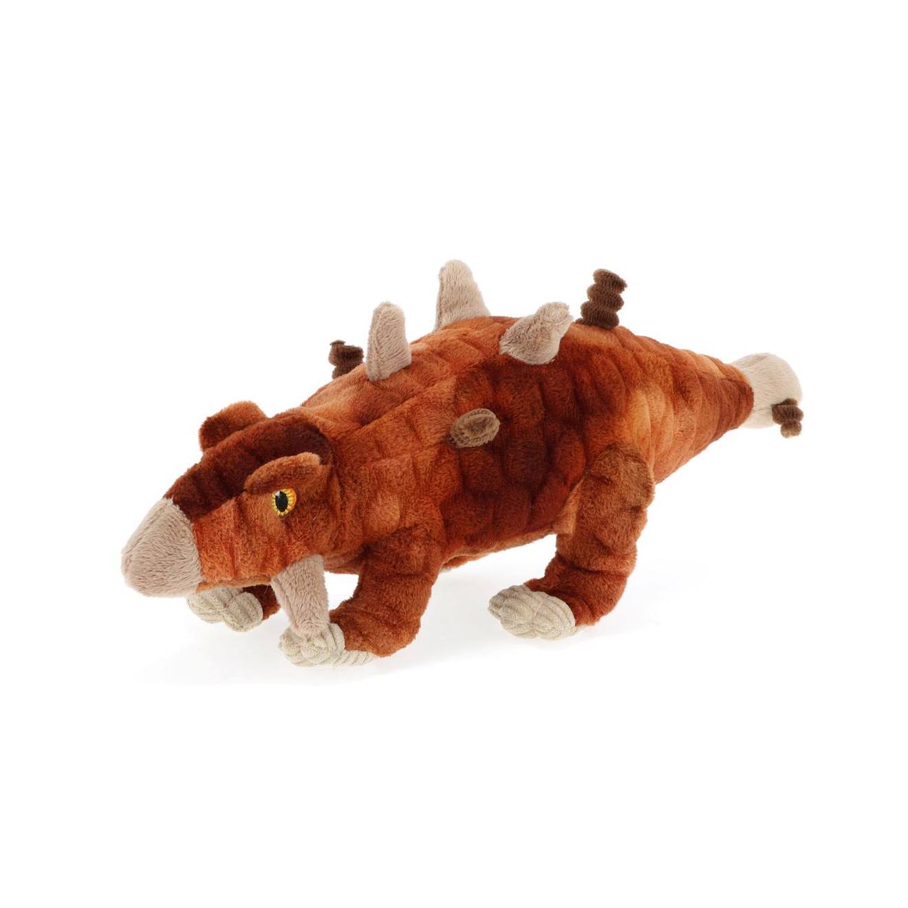 Peluche Dino Ankylosaure 26cm 100% Recyclée Marron