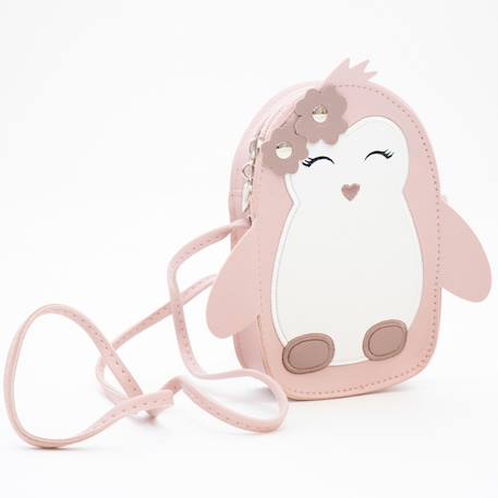 Fille-Sac bandoulière litchi bébé pingouin