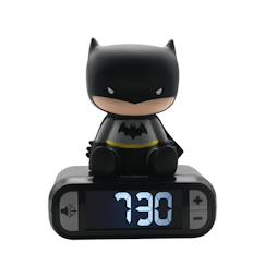 -Réveil avec veilleuse batman en 3d