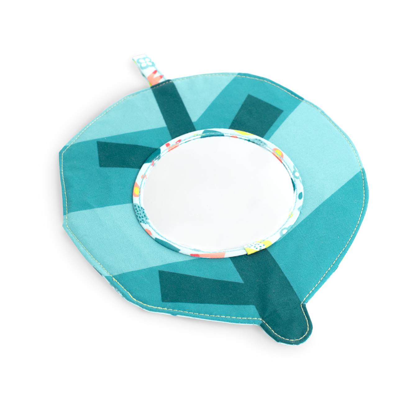 Miroir Sensoriel Pour Bébés En Forme De Feuille Vert