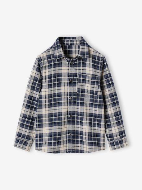 Chemise à carreaux en flanelle garçon  - vertbaudet enfant