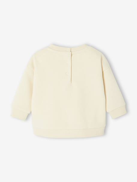 Sweat-shirt bébé fille message imprimé framboise+rose poudré+vanille 12 - vertbaudet enfant 