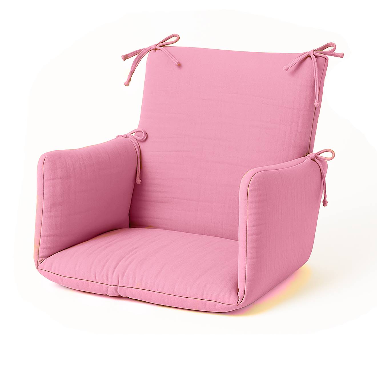 Coussin De Chaise Haute En Coton Bio Rose